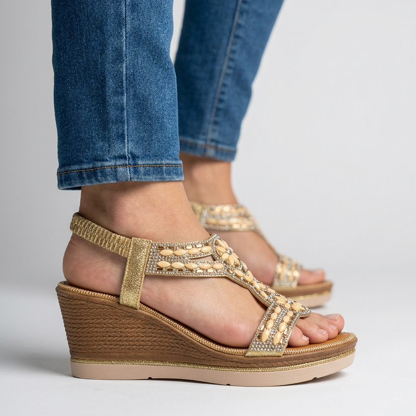Eden - Sandalo comodo donna con zeppa
