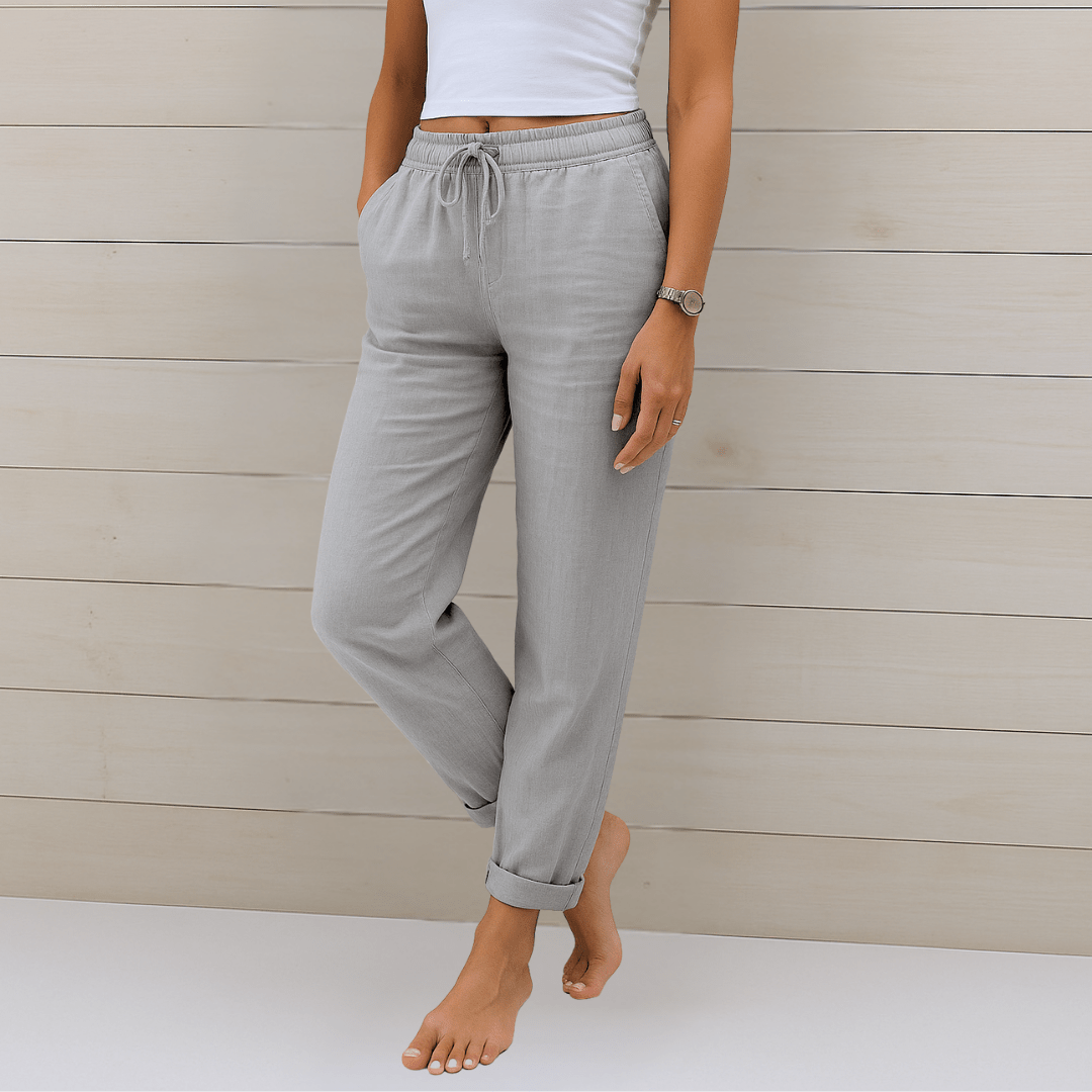 Maja | Pantaloni stretch in lino traspirante premium