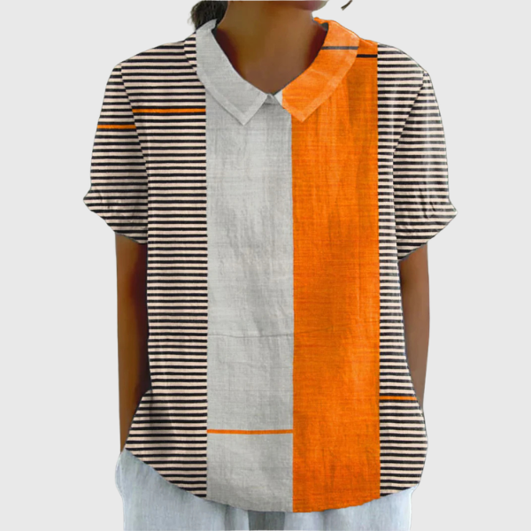 Lena | Camicia a righe con blocchi di colore