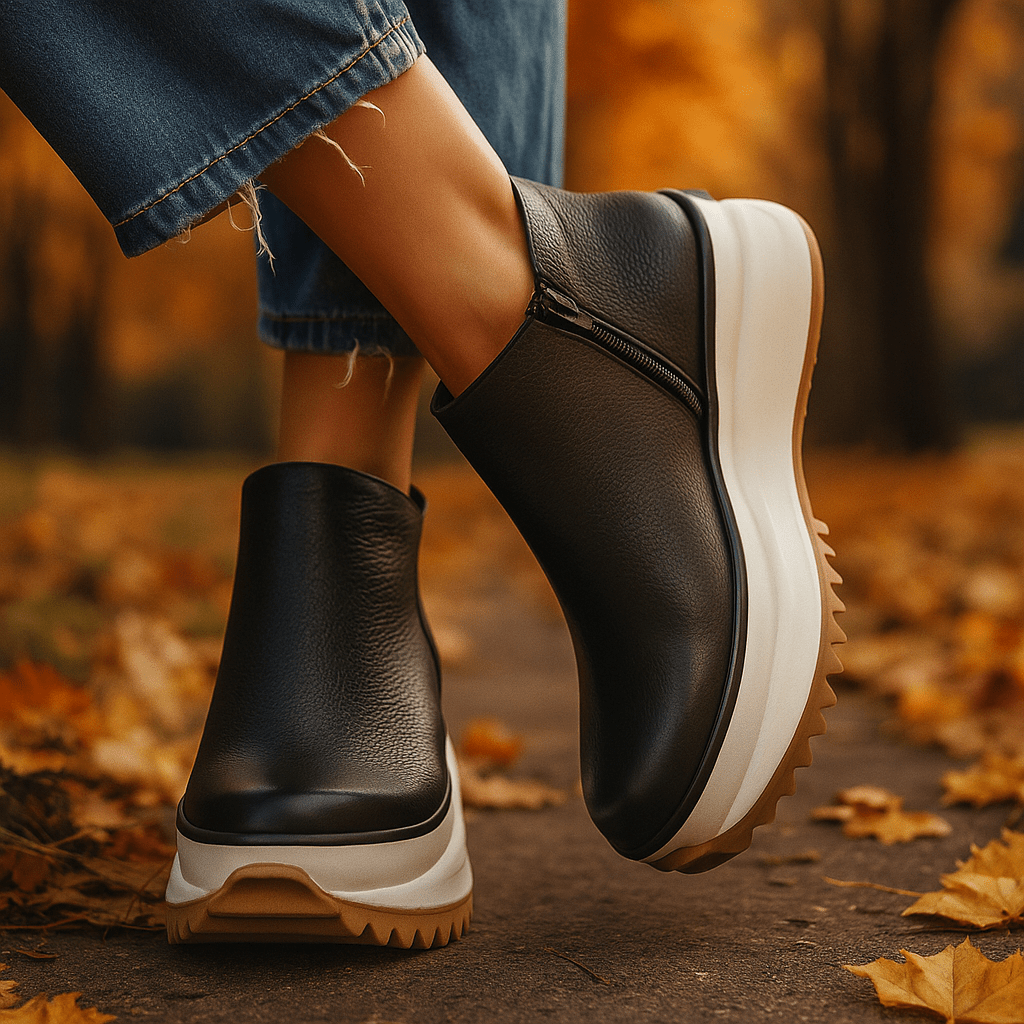 Aurelia | Stivaletti in Vera Pelle con Suola Spessa