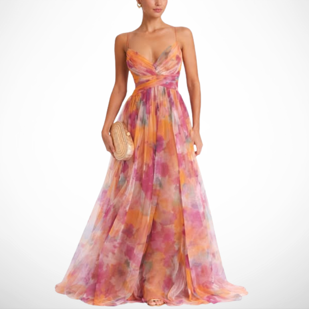 La Scintilla| Abito Maxi Eleganza Floreale