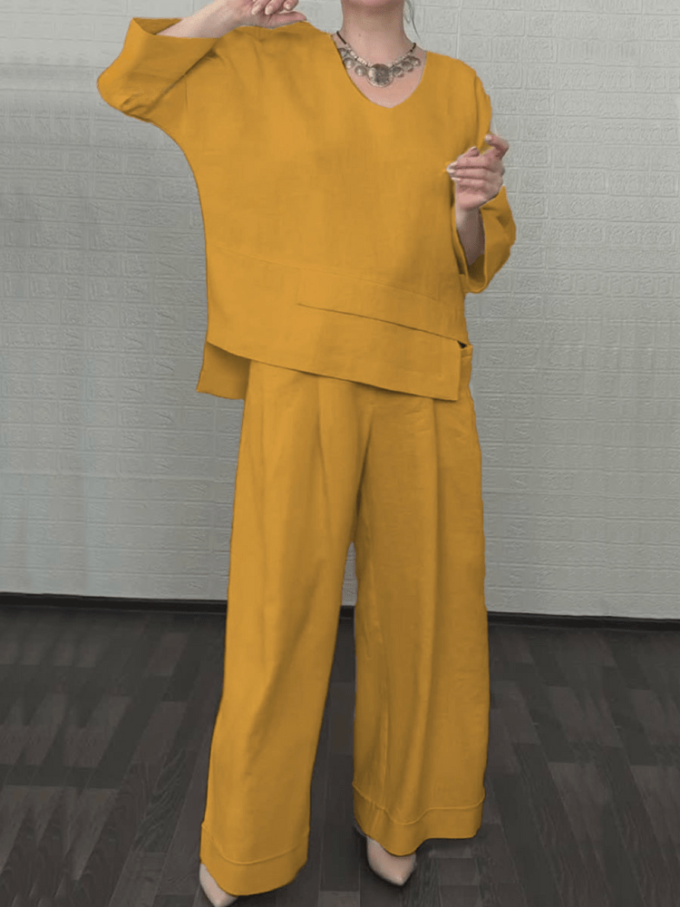 Renaya | Completo casual in cotone e lino