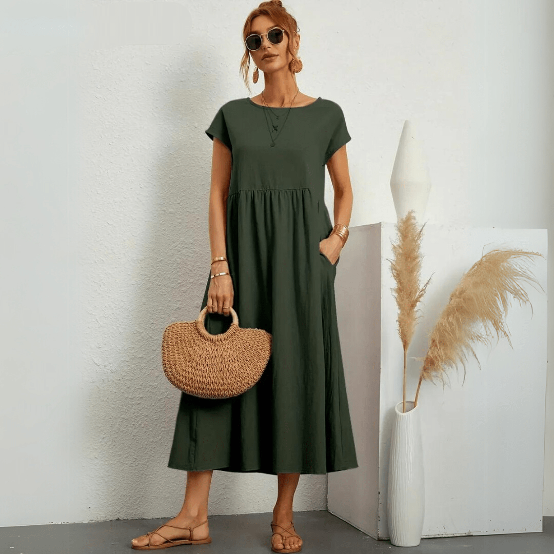 Isla | Abito midi casual in cotone