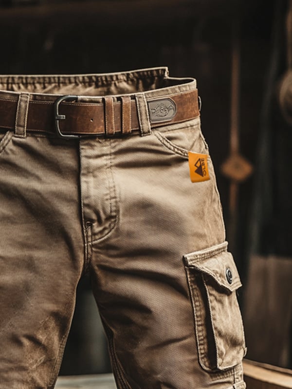 Cazel | Pantaloncini cargo retrò con tasche multiple