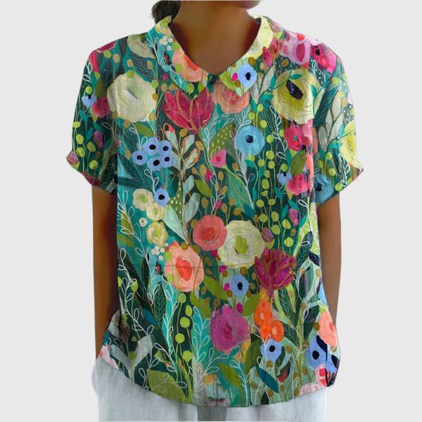 Daisy | Camicia floreale acquerellata