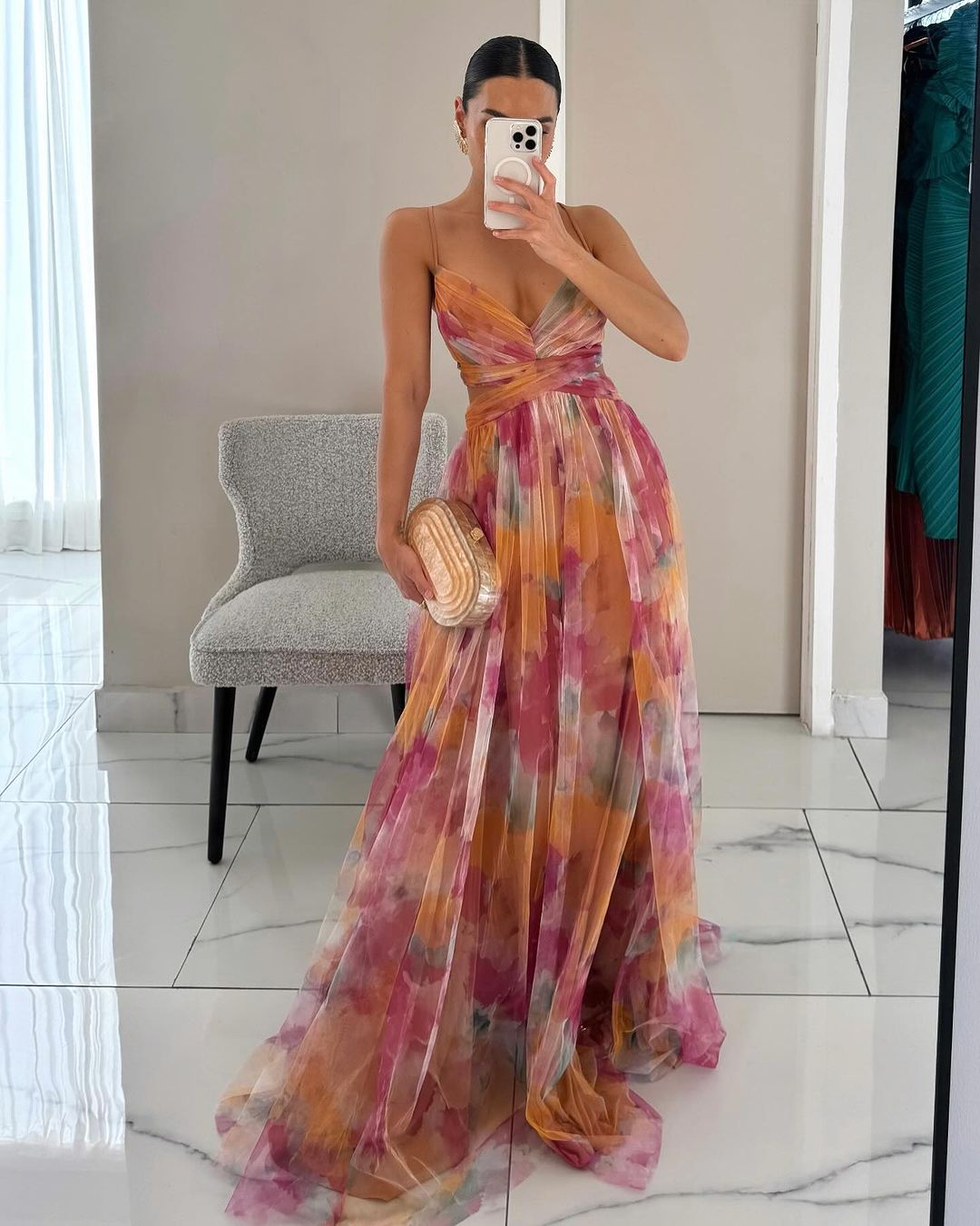 La Scintilla| Abito Maxi Eleganza Floreale