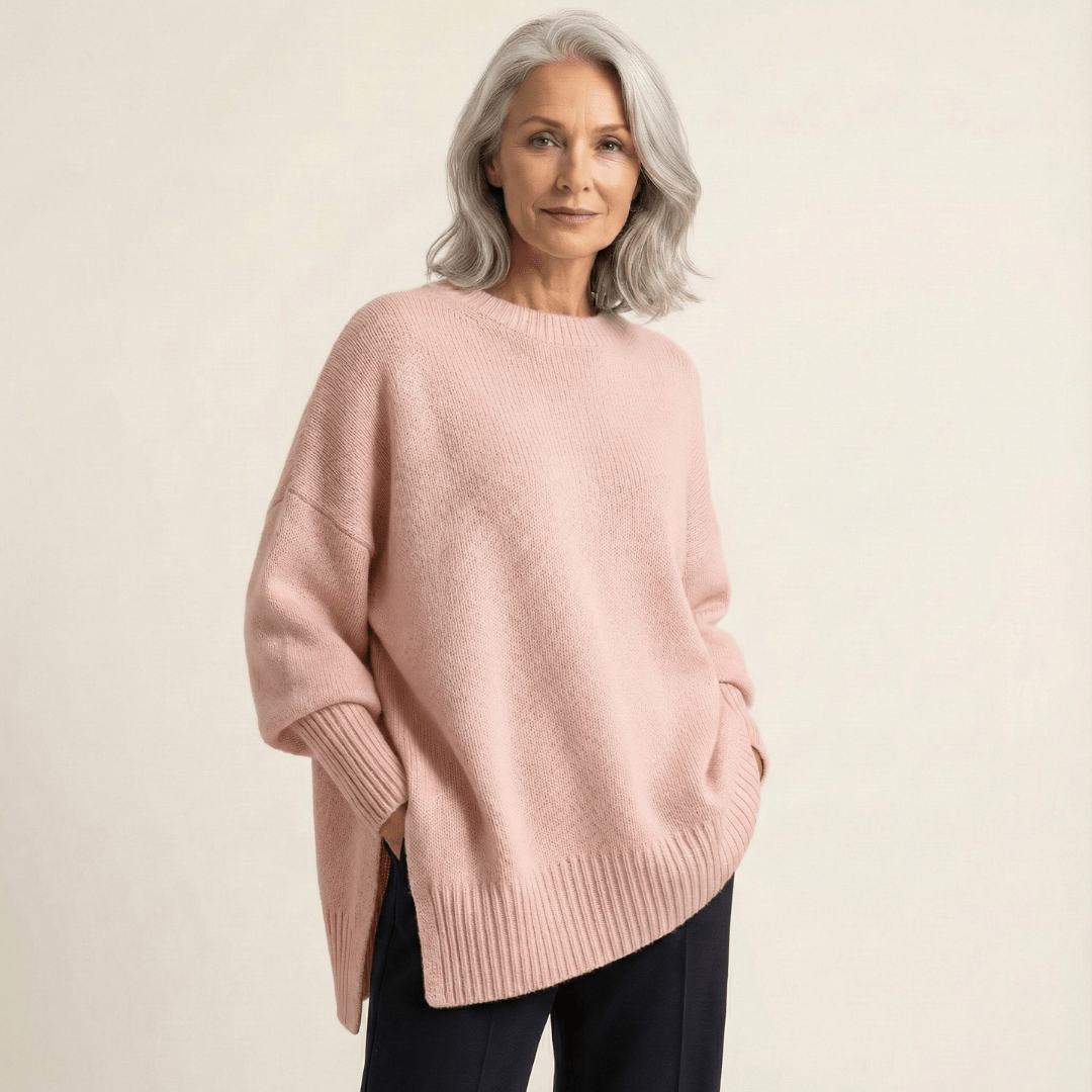 Livia I Maglione elegante con fondo asimmetrico