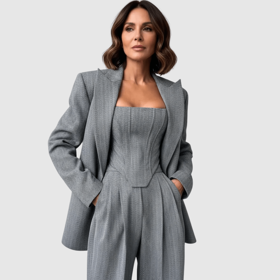 Dolce – Completo a Tre Pezzi con Blazer Doppiopetto