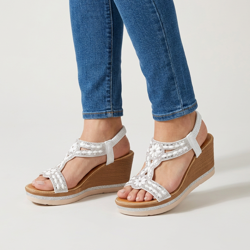 Eden - Sandalo comodo donna con zeppa