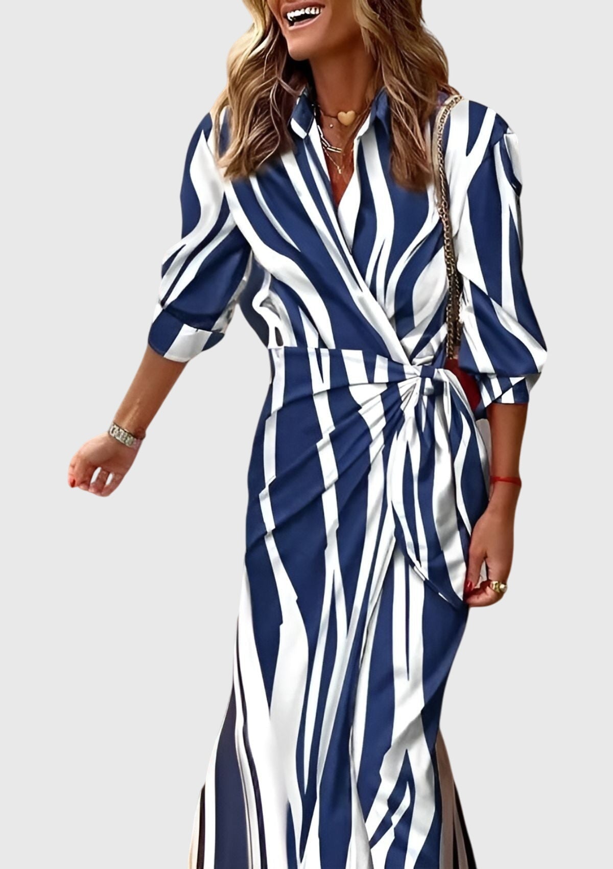 Everly | Abito Elegante Avvolgente con Stampa