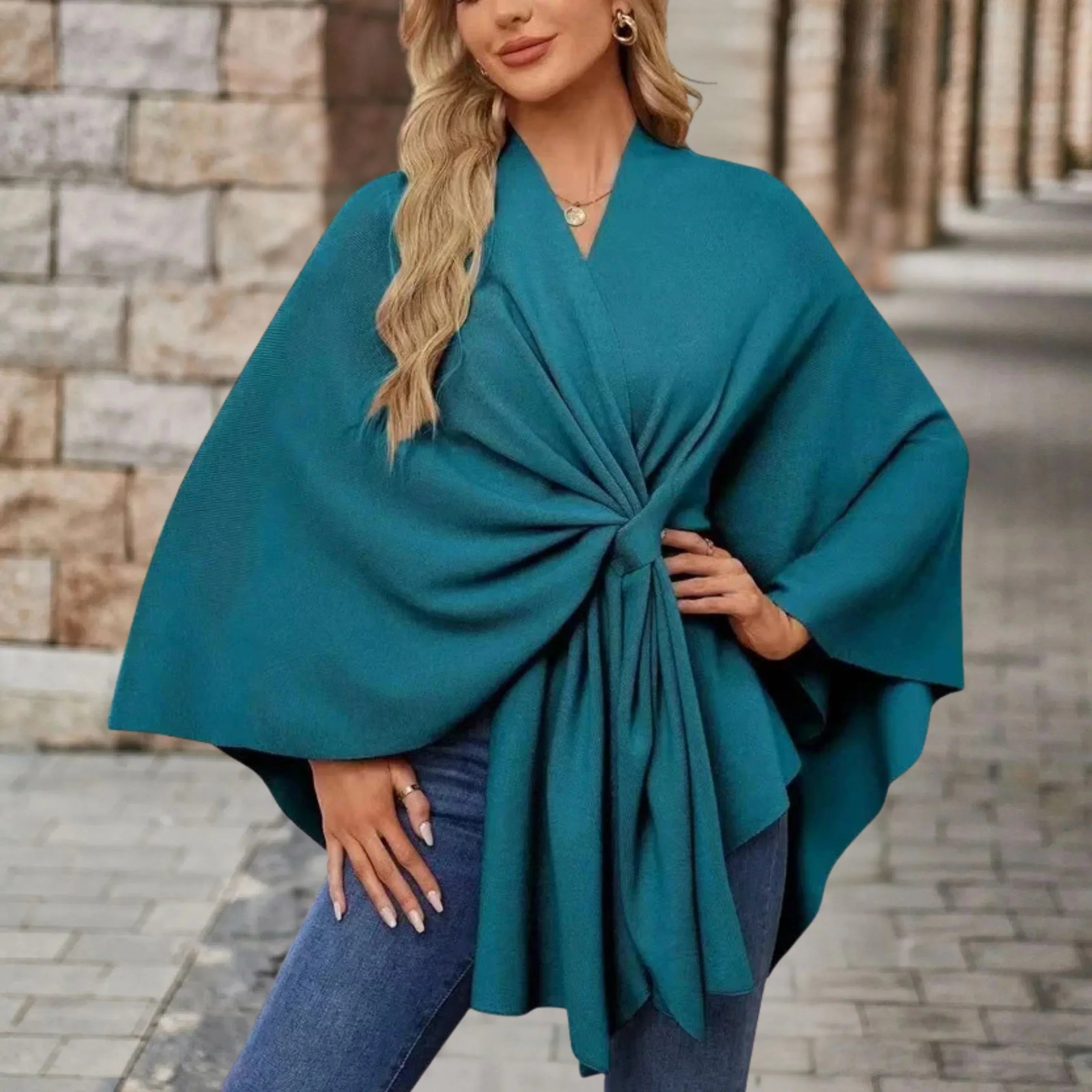 Yvette | Poncho Elegante Drappeggiata