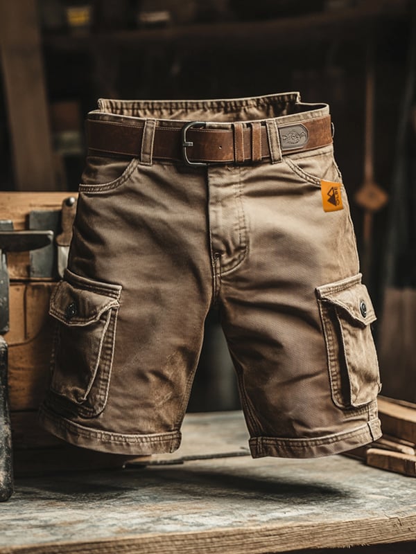 Cazel | Pantaloncini cargo retrò con tasche multiple