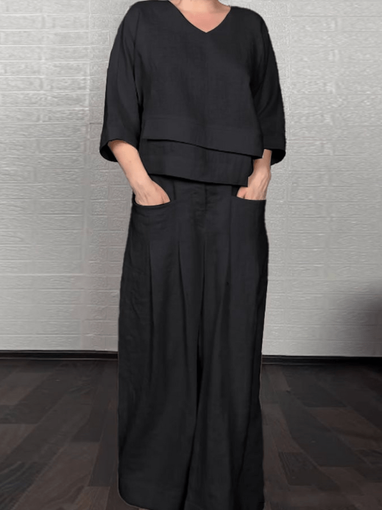 Renaya | Completo casual in cotone e lino