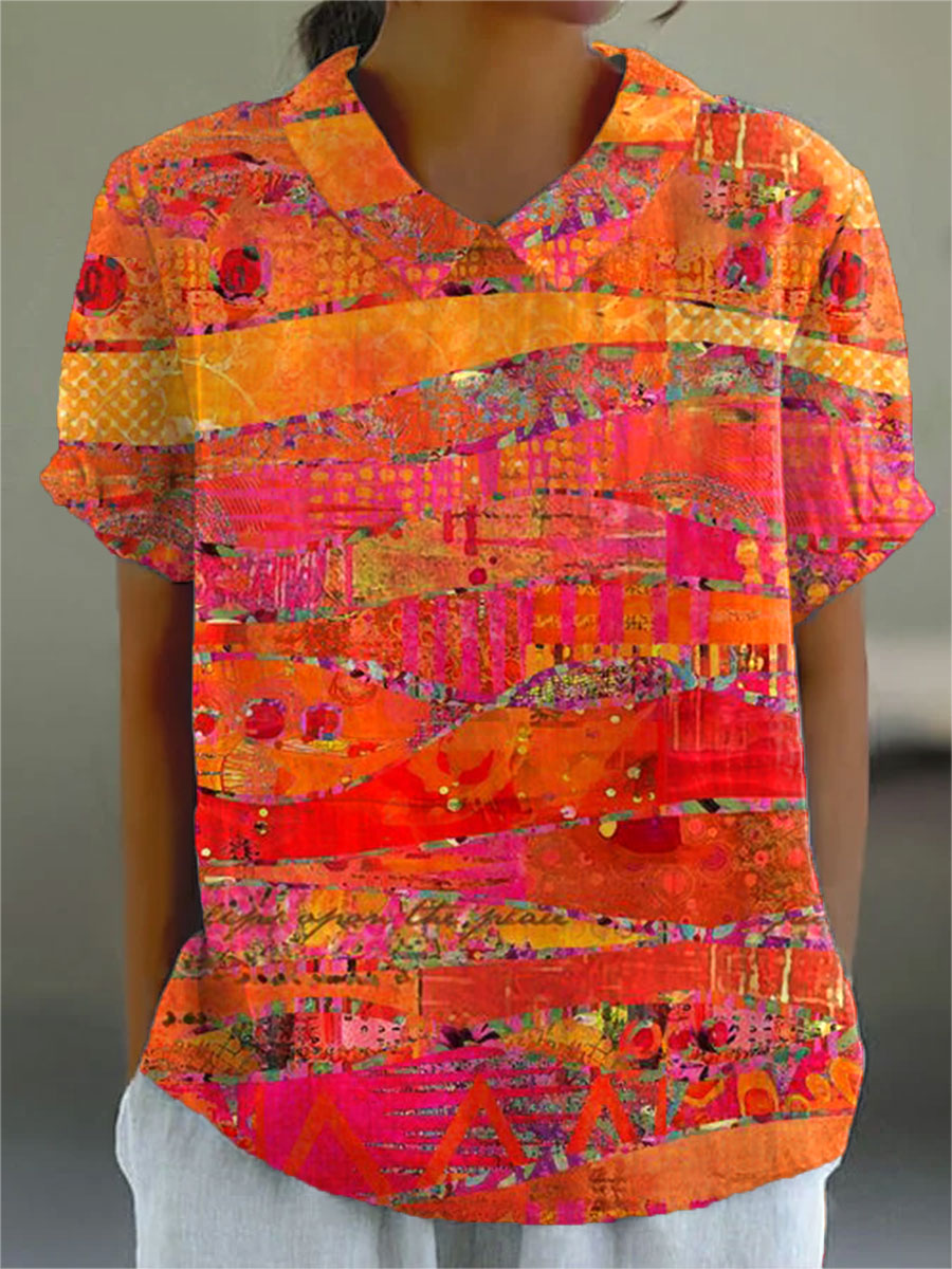 Isla | Camicia con motivo astratto