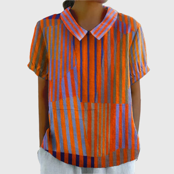 Nina | Camicia a righe geometriche