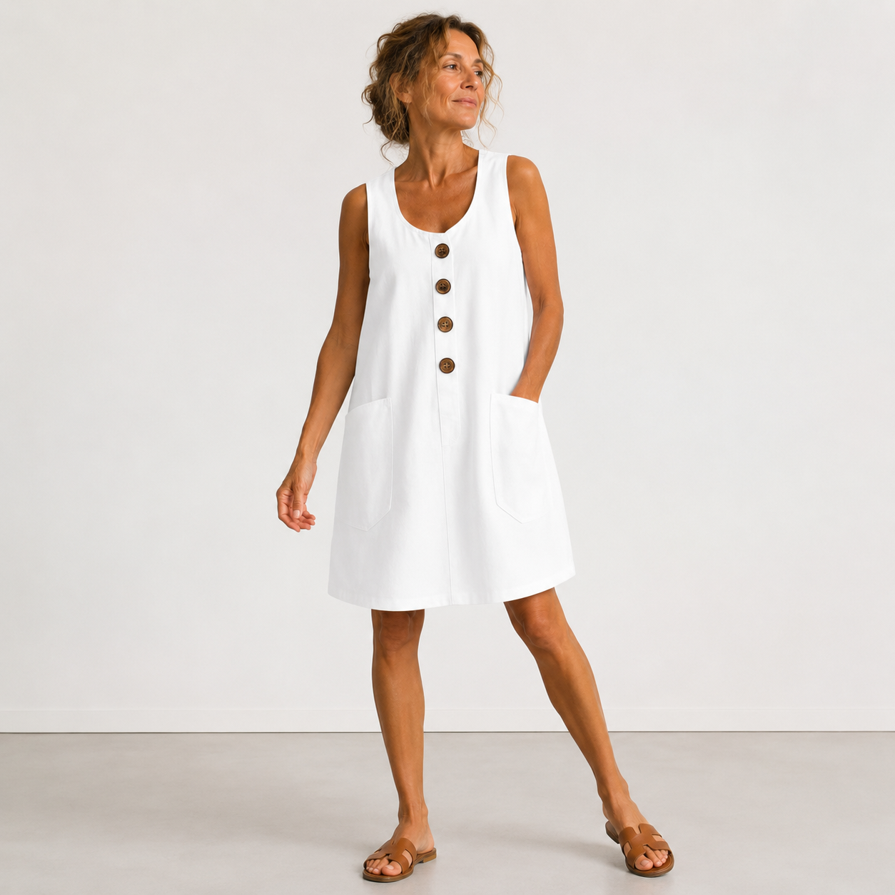 Veloria™ | Un elegante abito in lino e cotone