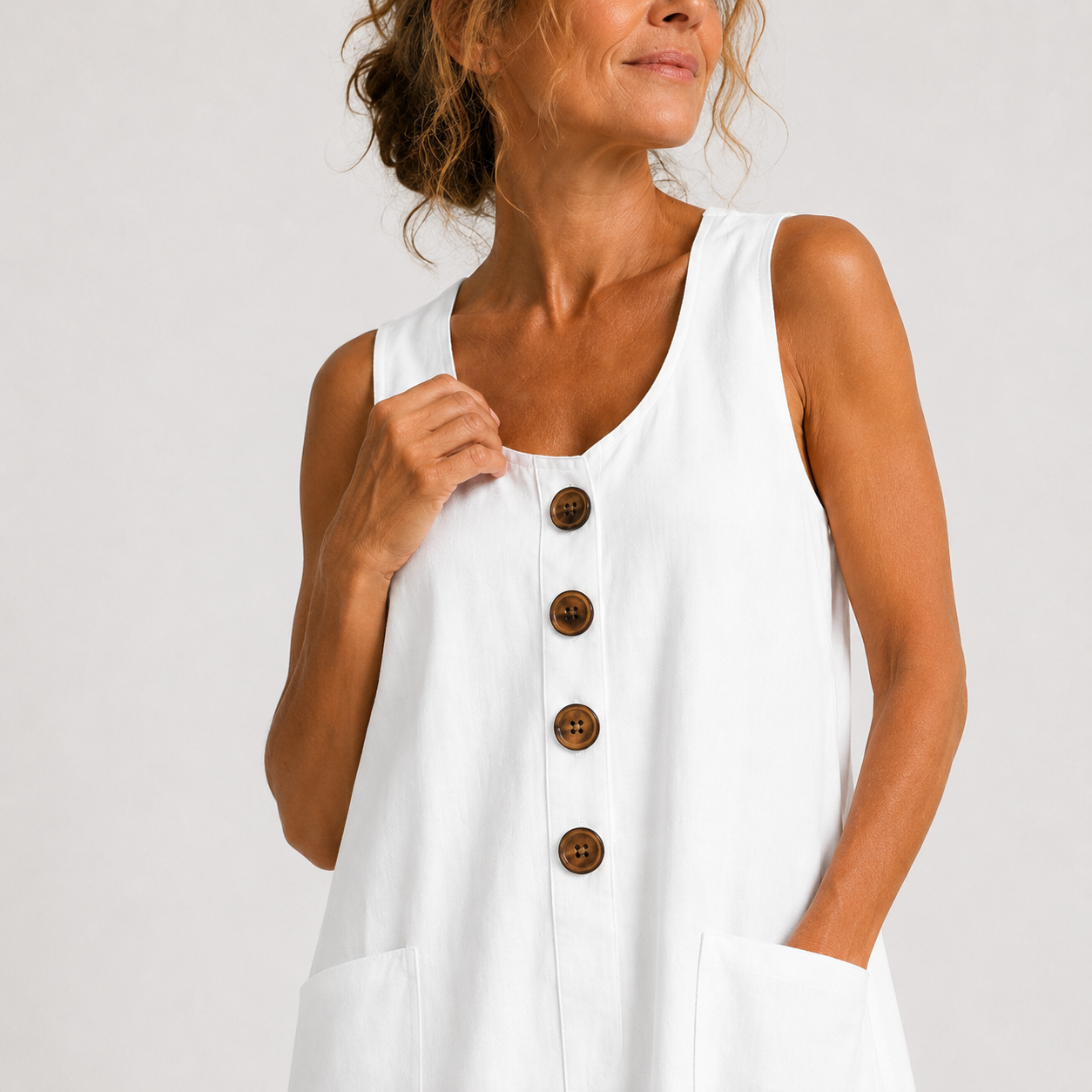 Veloria™ | Un elegante abito in lino e cotone