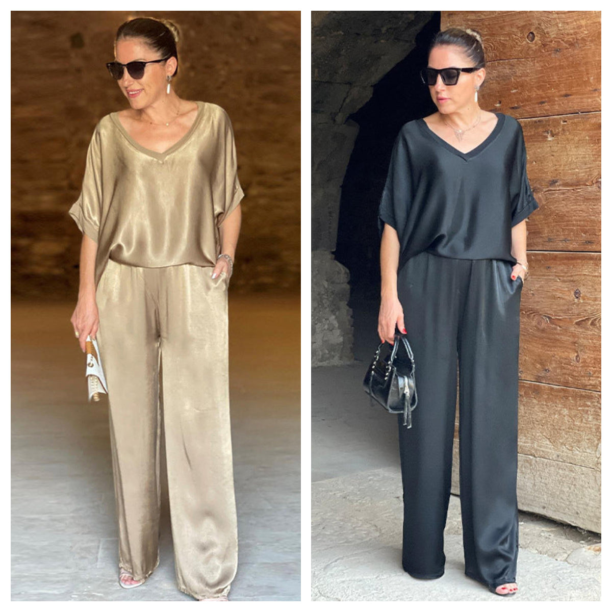 Pauline | Completo in raso lucido