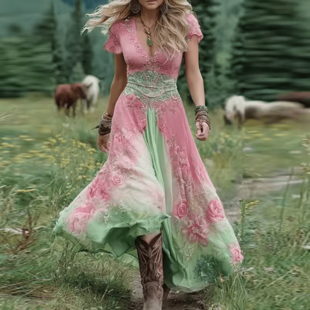 Celestine | Abito Floreale Sartoriale e Fluido