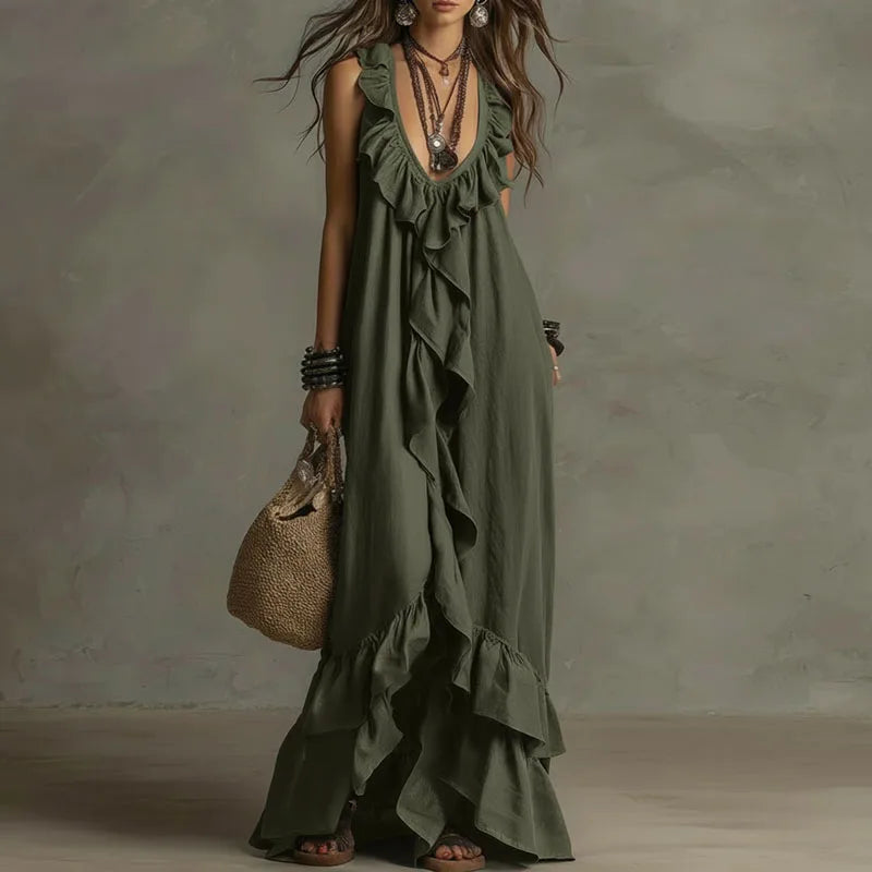 Fabiana | Abito Boho con Volant