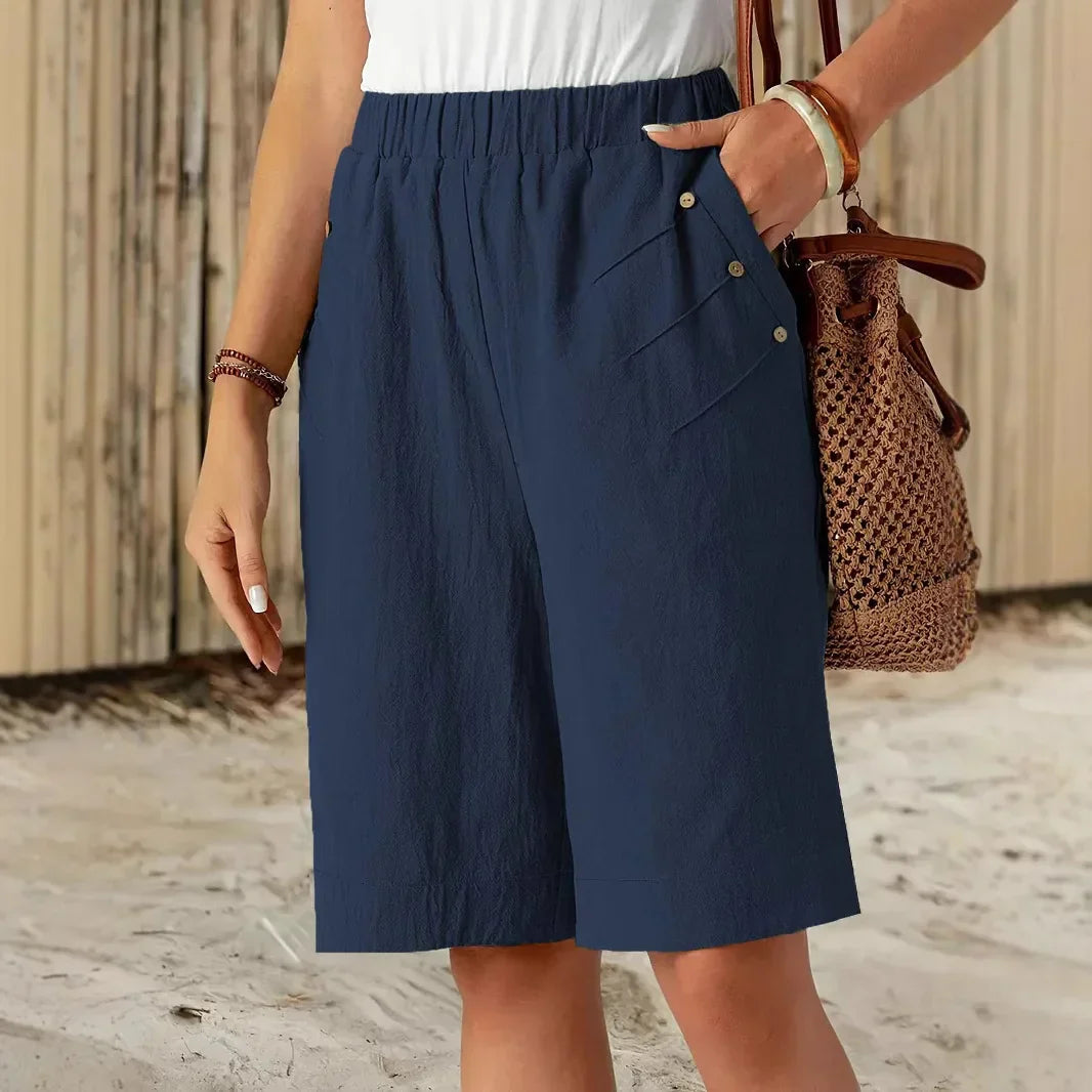 Céline | Shorts in cotone e lino