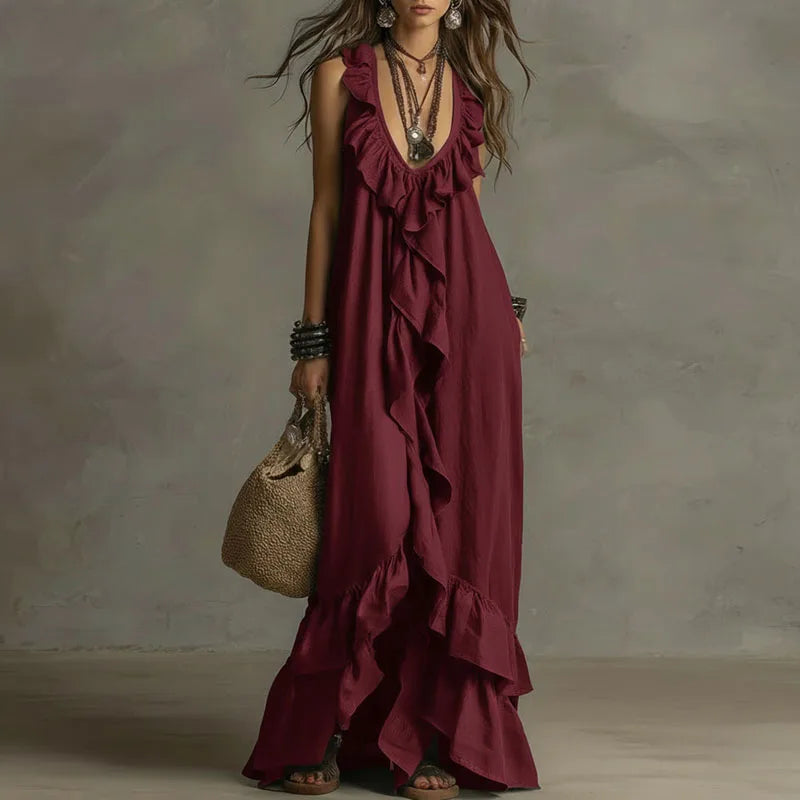 Fabiana | Abito Boho con Volant