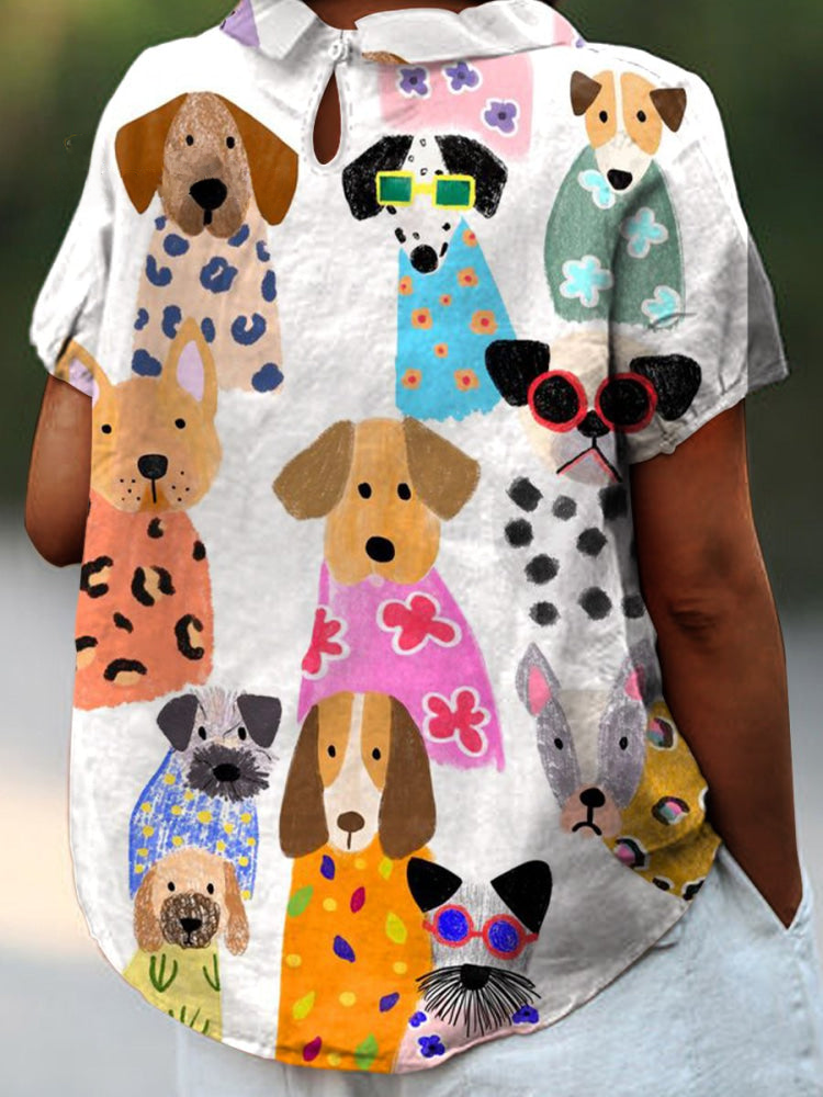 Tilly | Camicia con stampa a motivi canini
