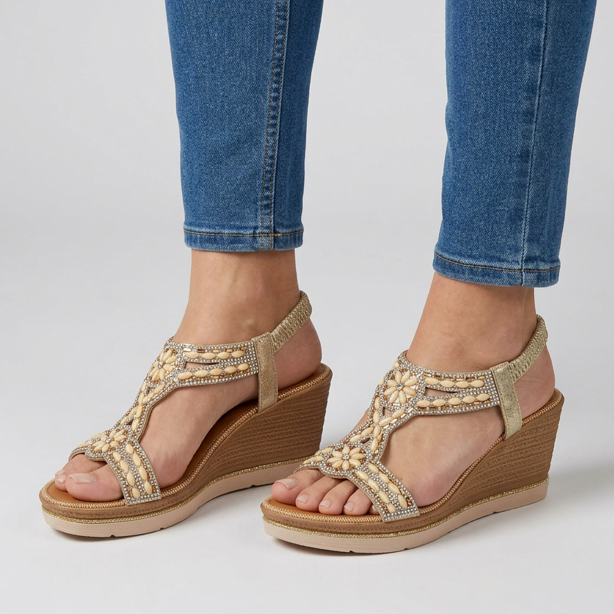 Eden - Sandalo comodo donna con zeppa