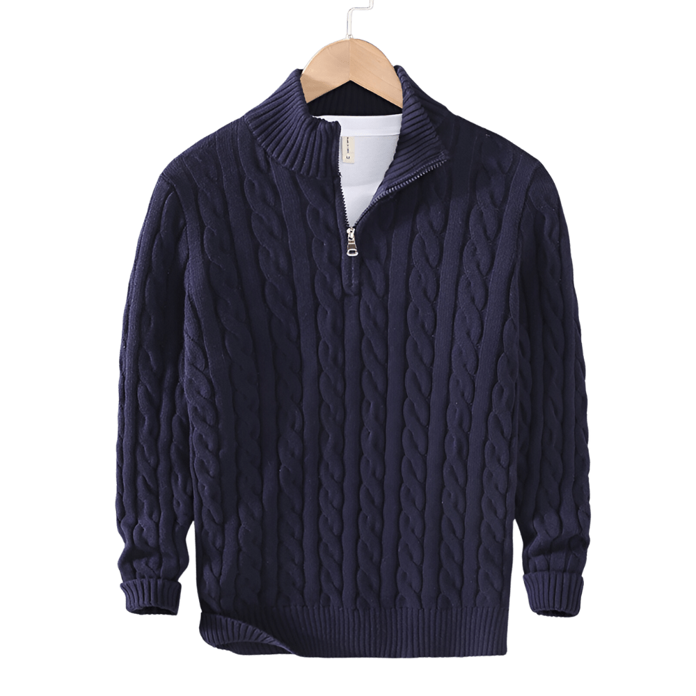 Anthony | Pullover torciglione mezza zip