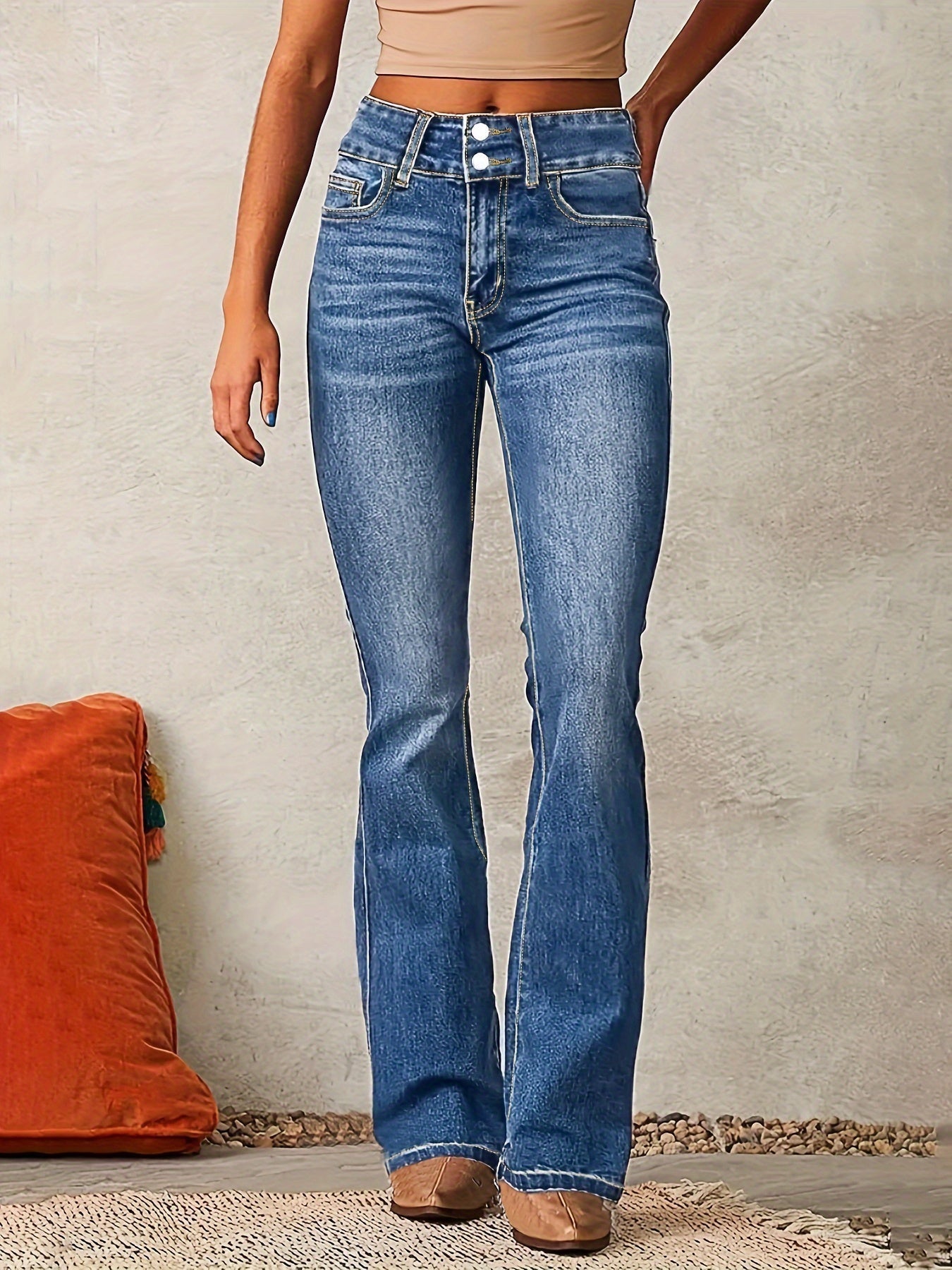 Marylène | Jeans a Zampa a Vita Alta