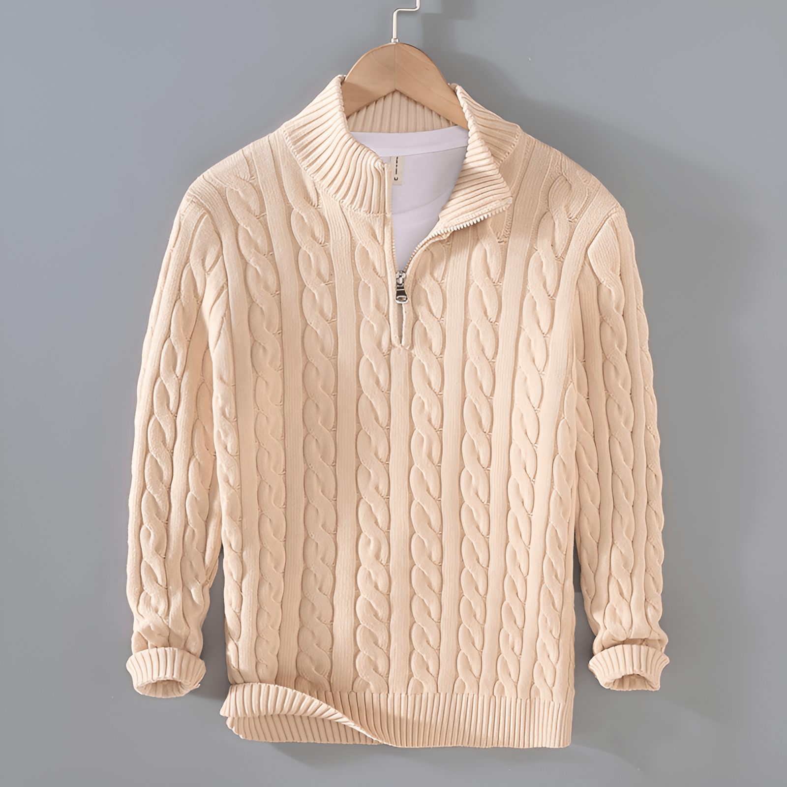Anthony | Pullover torciglione mezza zip