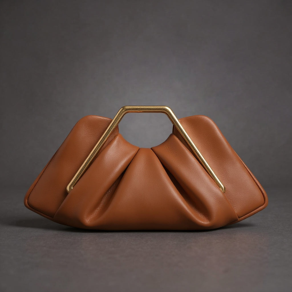 Aideen | Borsa Elegante con Manico Dorato