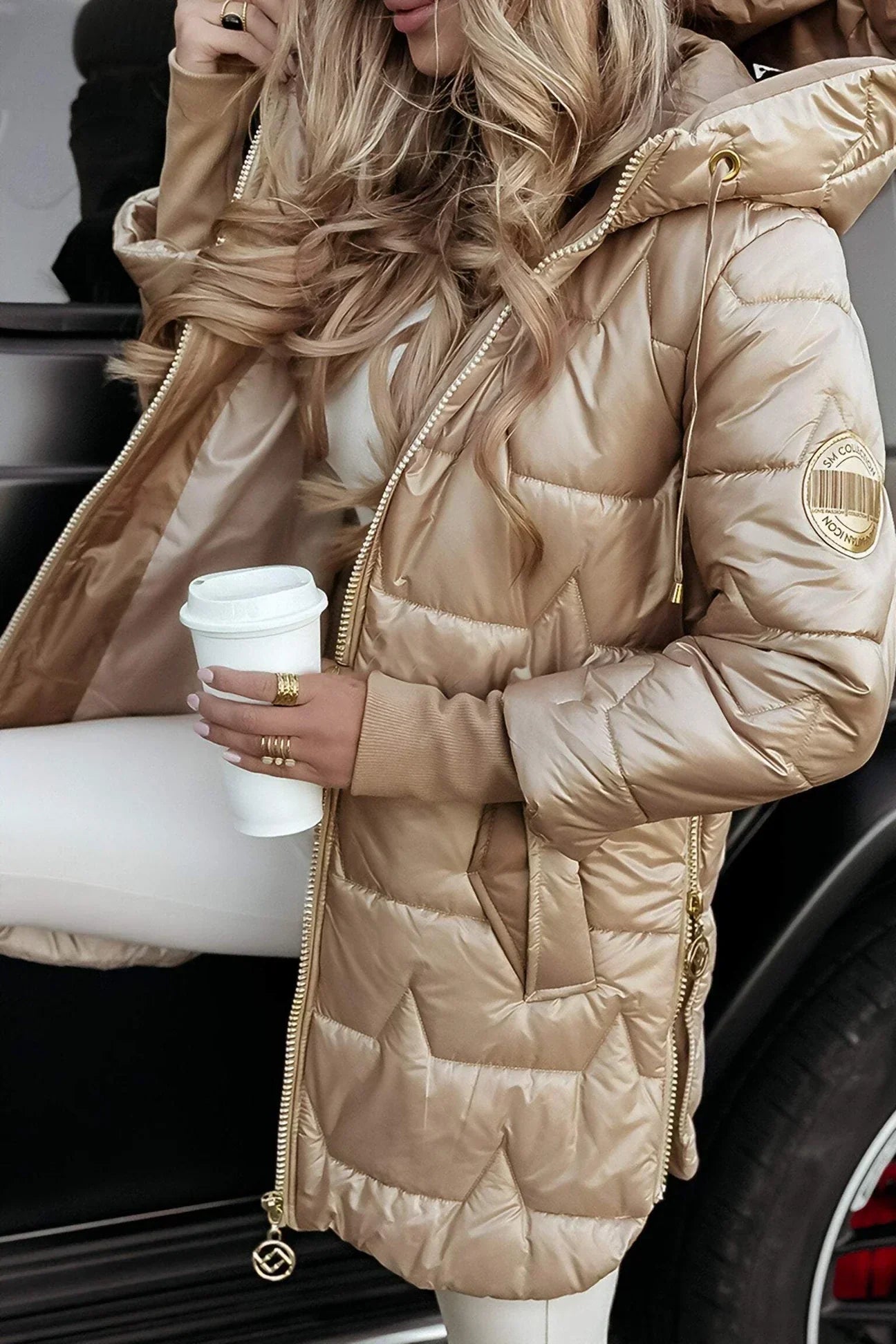 Nolwen | Cappotto Invernale Elegante con Cappuccio e Imbottitura