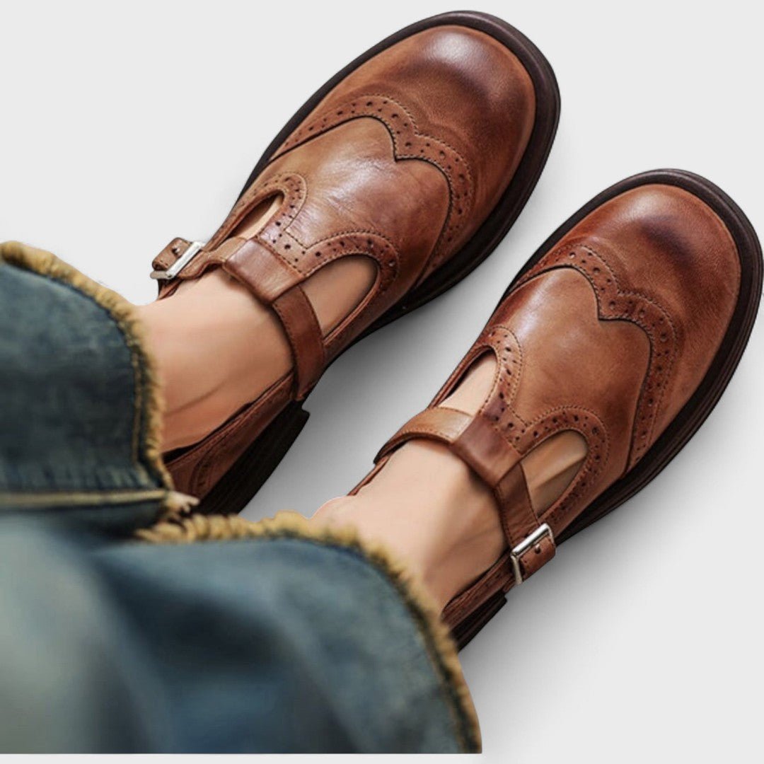 Elisa | Scarpe di Lusso in Vera Pelle con Tacco Basso