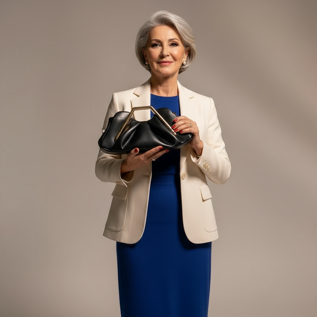 Aideen | Borsa Elegante con Manico Dorato