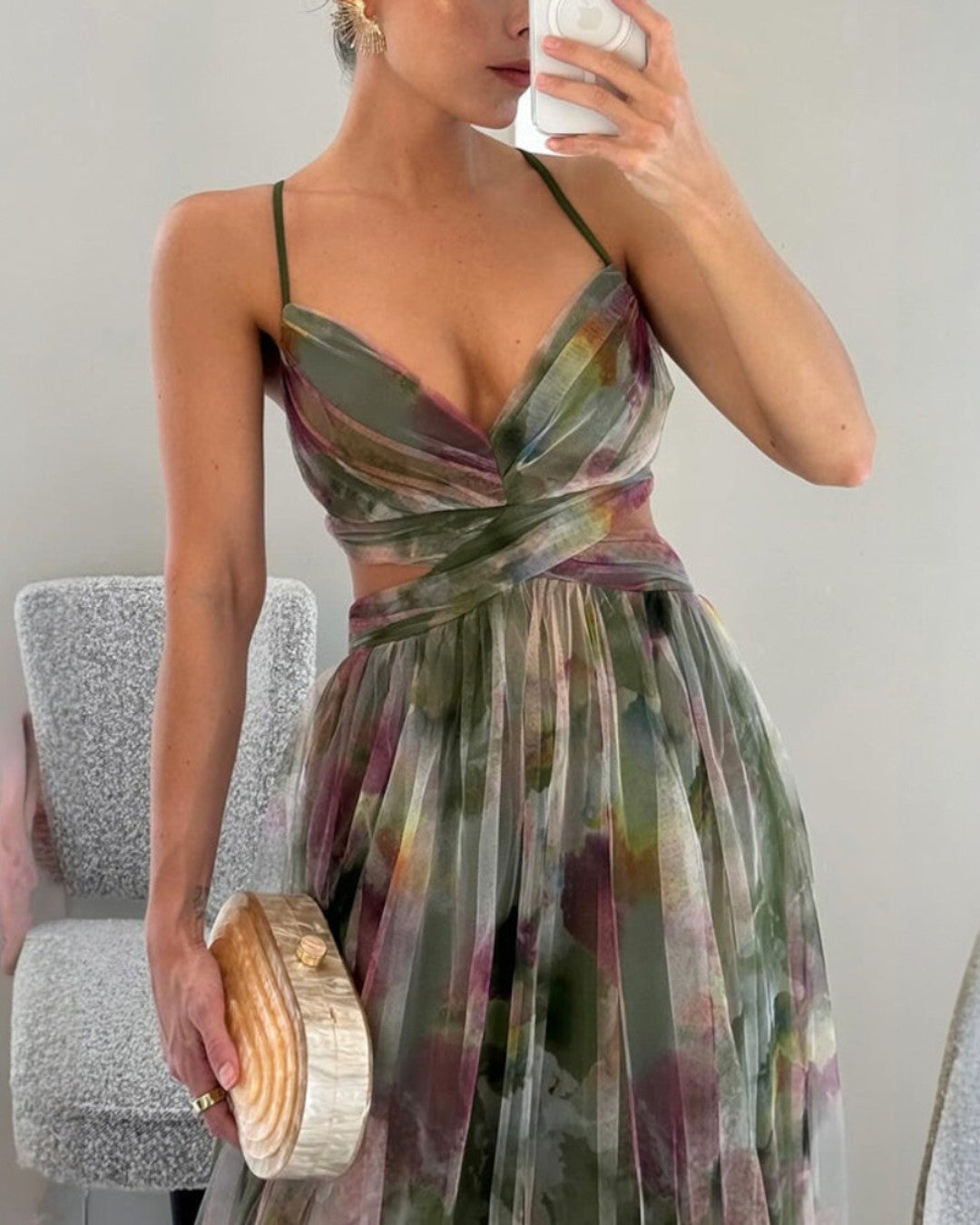 La Scintilla| Abito Maxi Eleganza Floreale