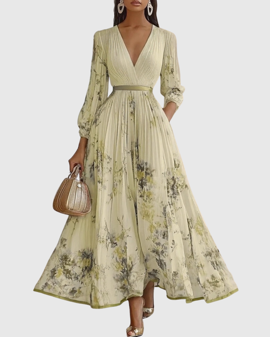 Rowella | Elegante Abito Maxi Plissettato