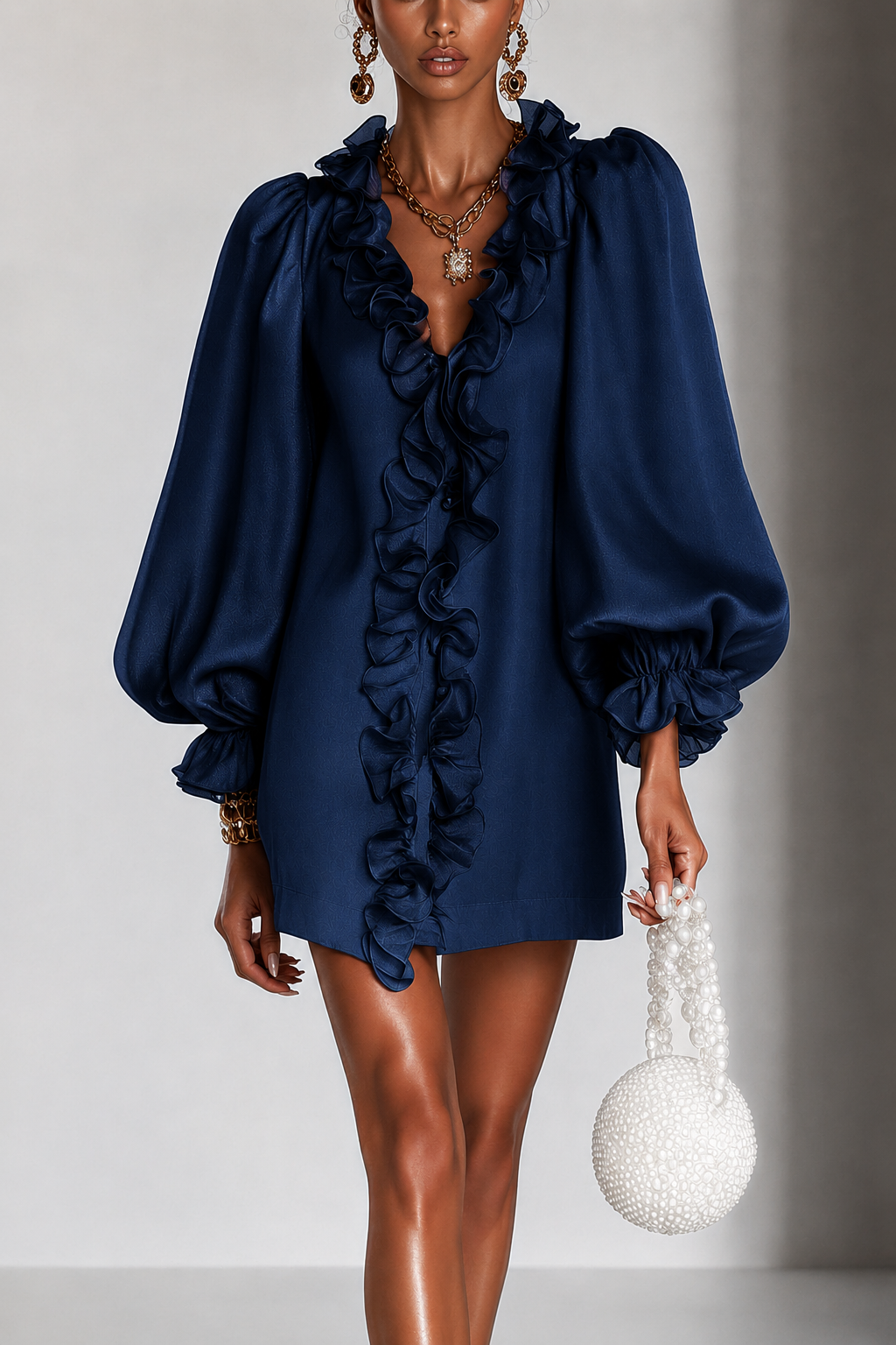 Arianna | Elegante abito mini con volant