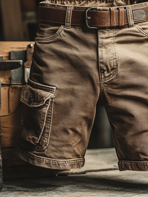 Cazel | Pantaloncini cargo retrò con tasche multiple
