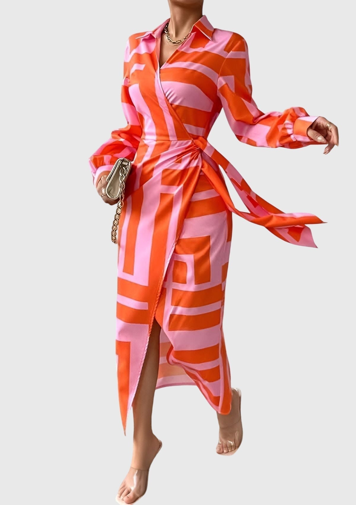 Everly | Abito Elegante Avvolgente con Stampa