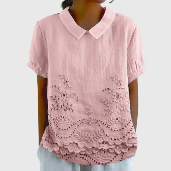 Lily | Camicia con ricami floreali