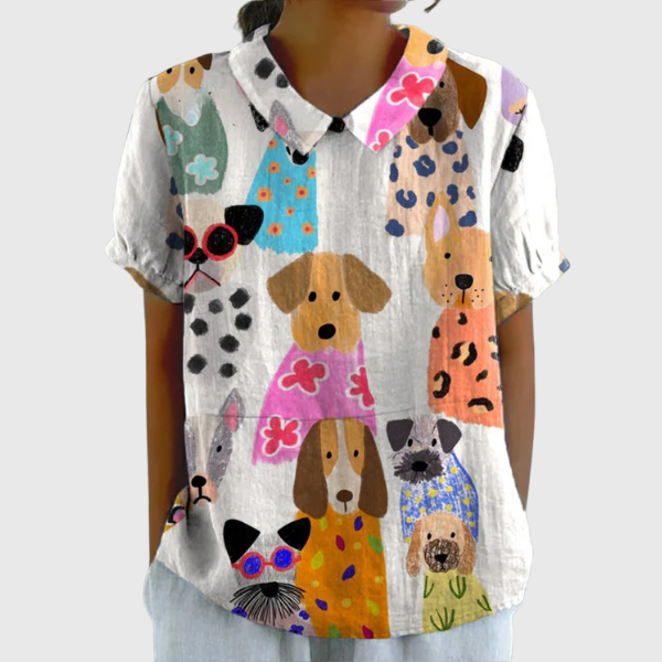 Tilly | Camicia con stampa a motivi canini