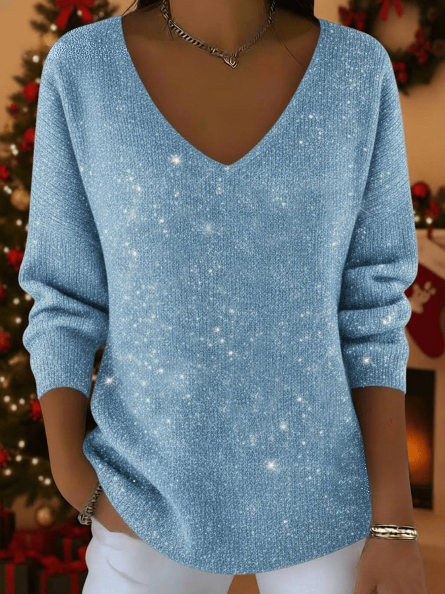 Sara | Maglia Festiva con Scollo a V