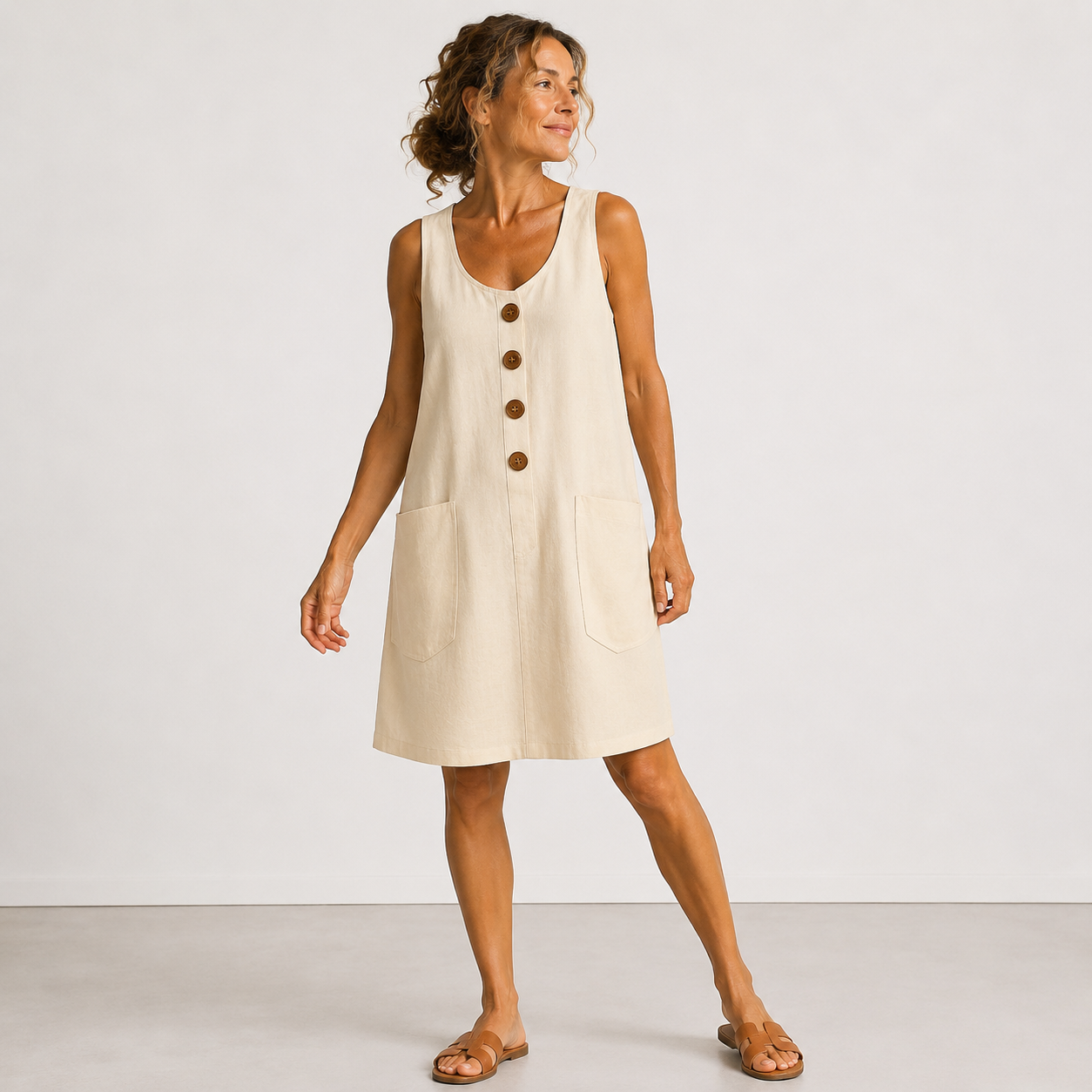 Veloria™ | Un elegante abito in lino e cotone