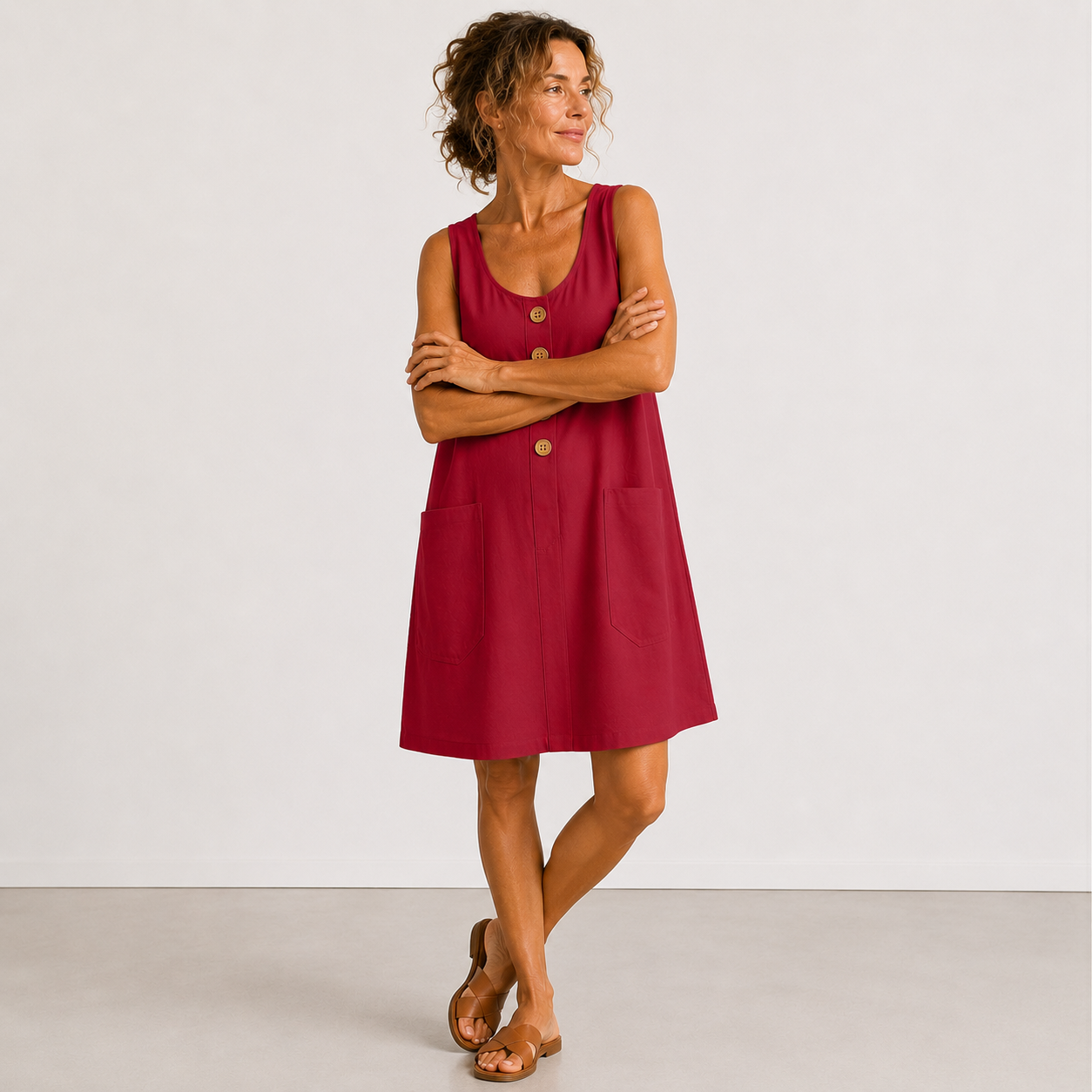 Veloria™ | Un elegante abito in lino e cotone