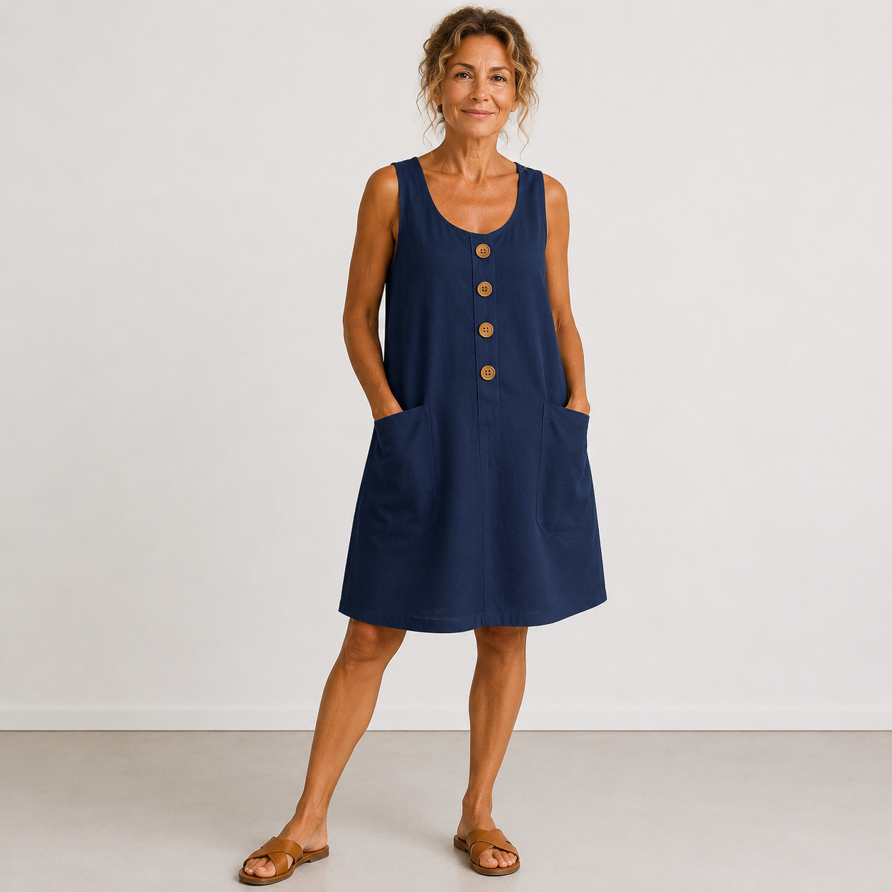 Veloria™ | Un elegante abito in lino e cotone