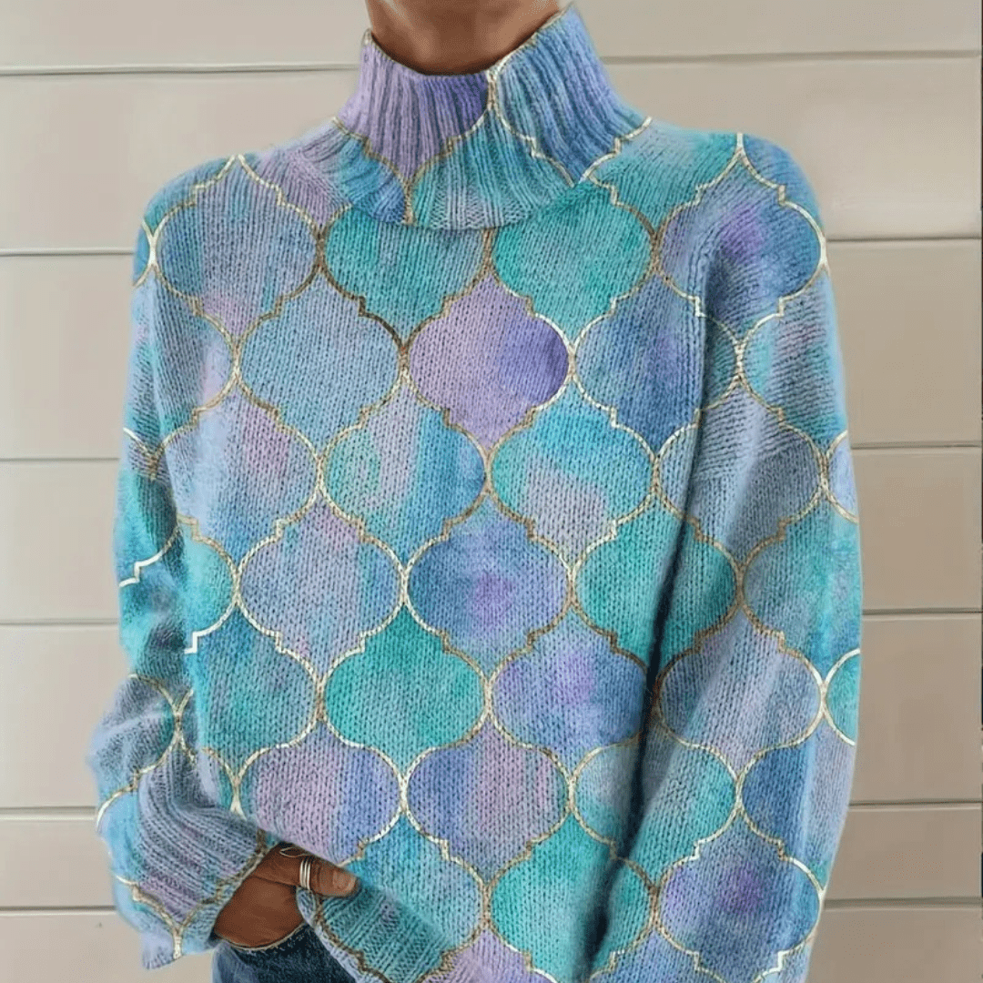 Erica – Maglione Aurora Glow con Dettagli Dorati