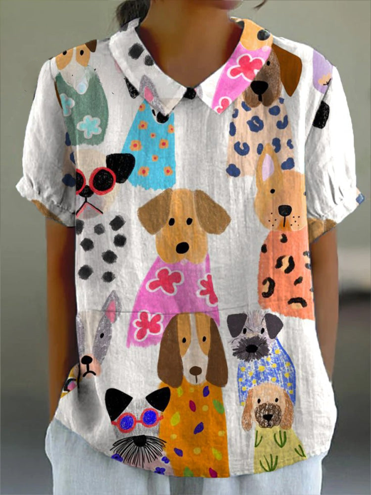Tilly | Camicia con stampa a motivi canini
