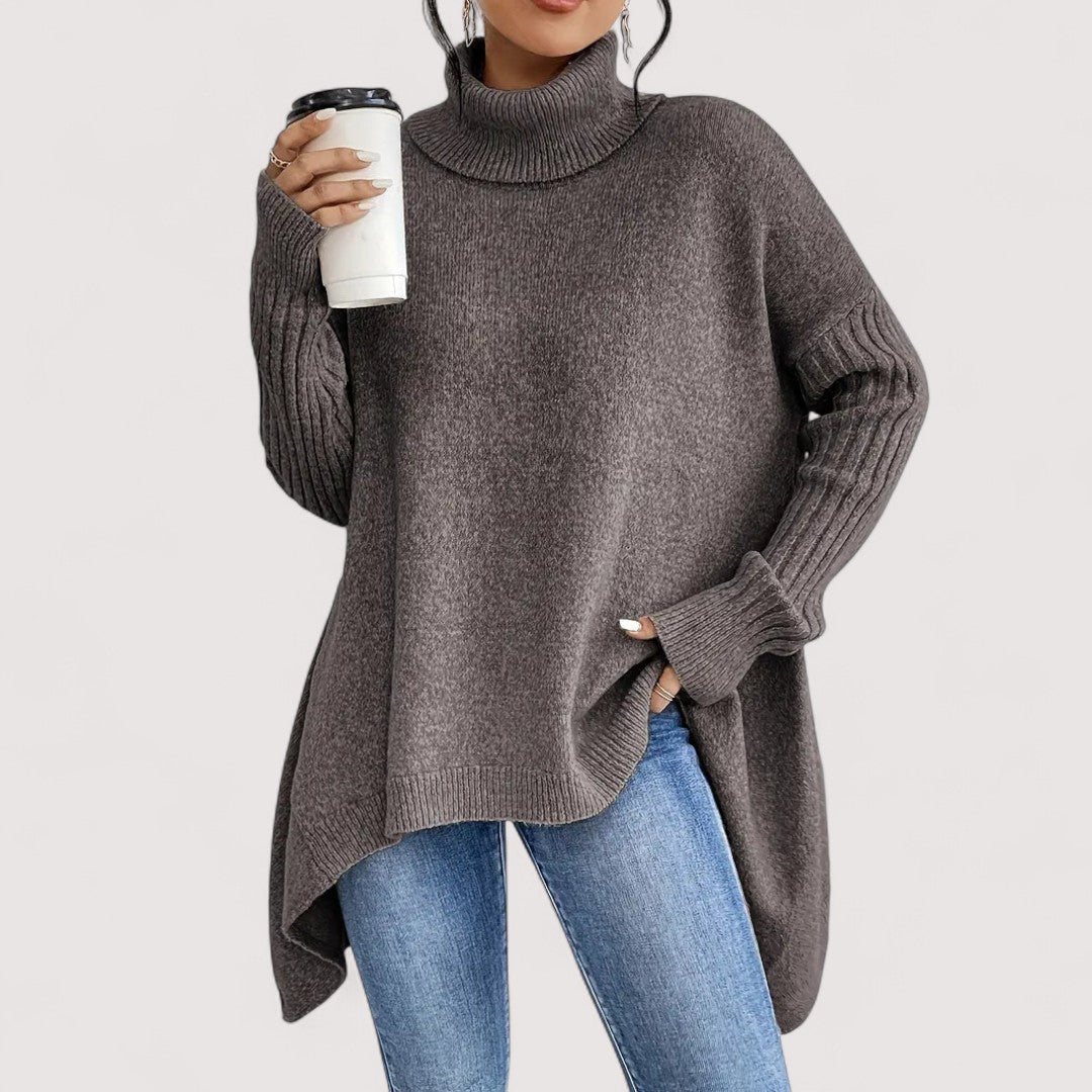 Patricia – Maglione a Collo Alto Lungo ed Elegante