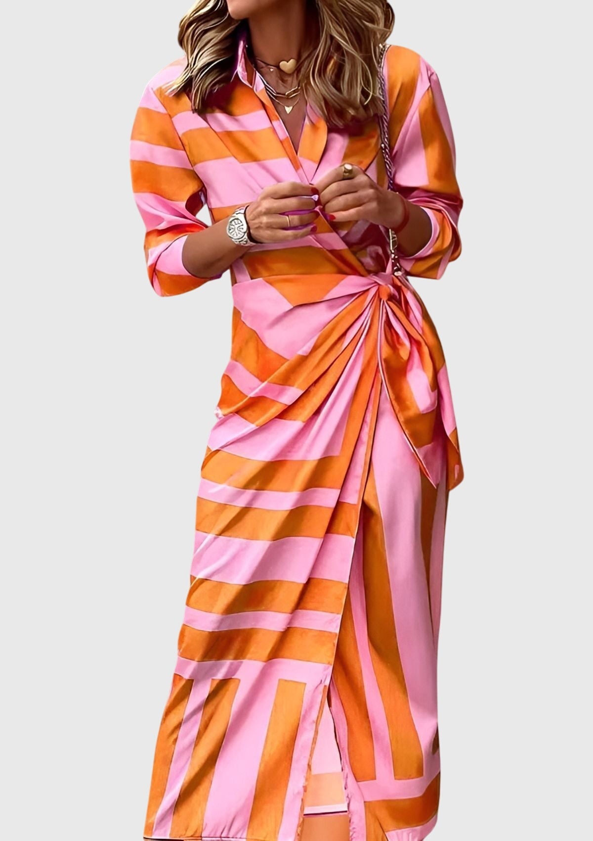 Everly | Abito Elegante Avvolgente con Stampa